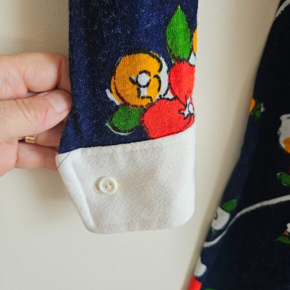 Amazing! 1970's True Vintage Floral Knit Dress by The Company Sz S - Picture 4 of 9